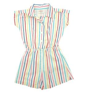 Health-tex Romper Rainbow Stripe Vintage 80s Made in USA Girls Size 2T